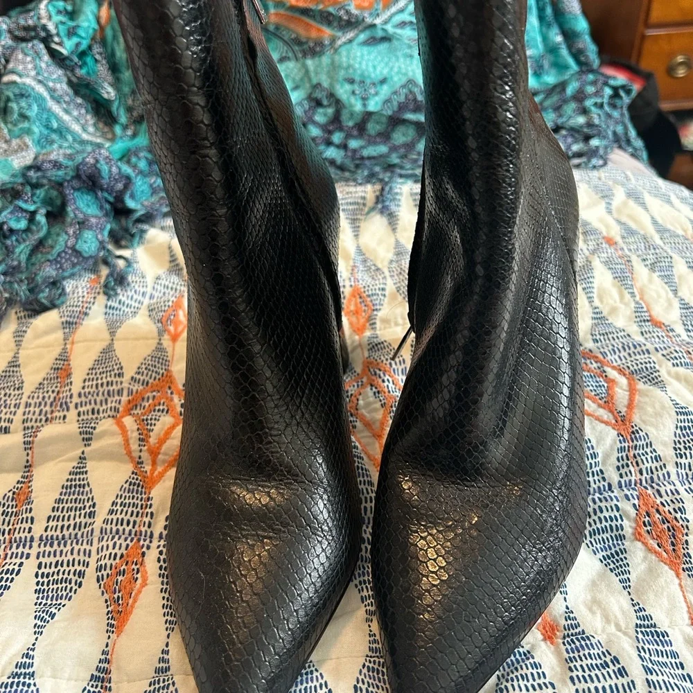 Marc Fisher Black Ankle Boots - Picture 3 of 5